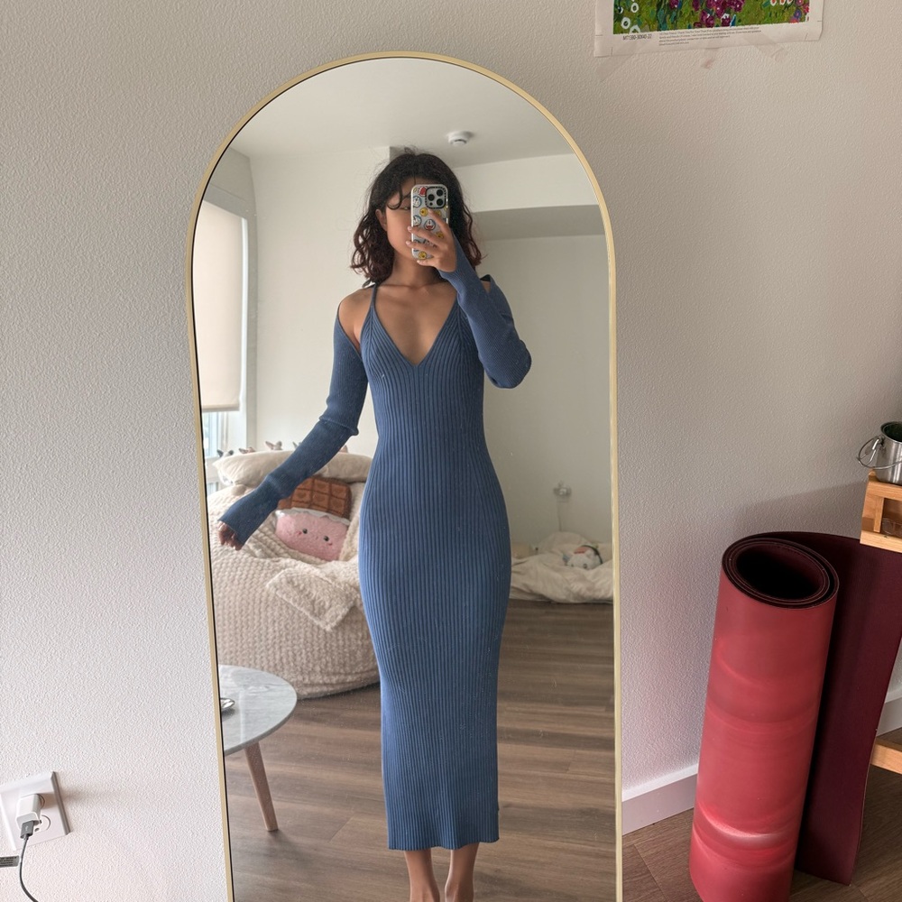 Jonathan Simkhai Blue Esperanza Dress XXS